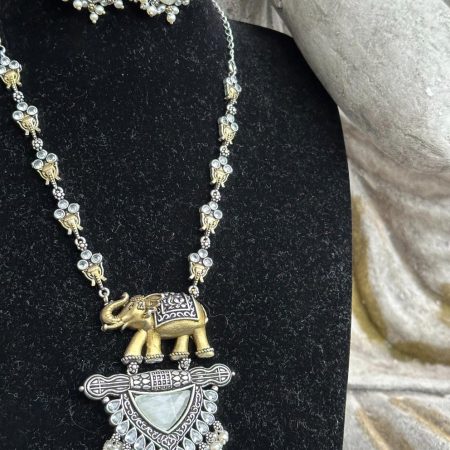 German Elephant Long Chain - Grey